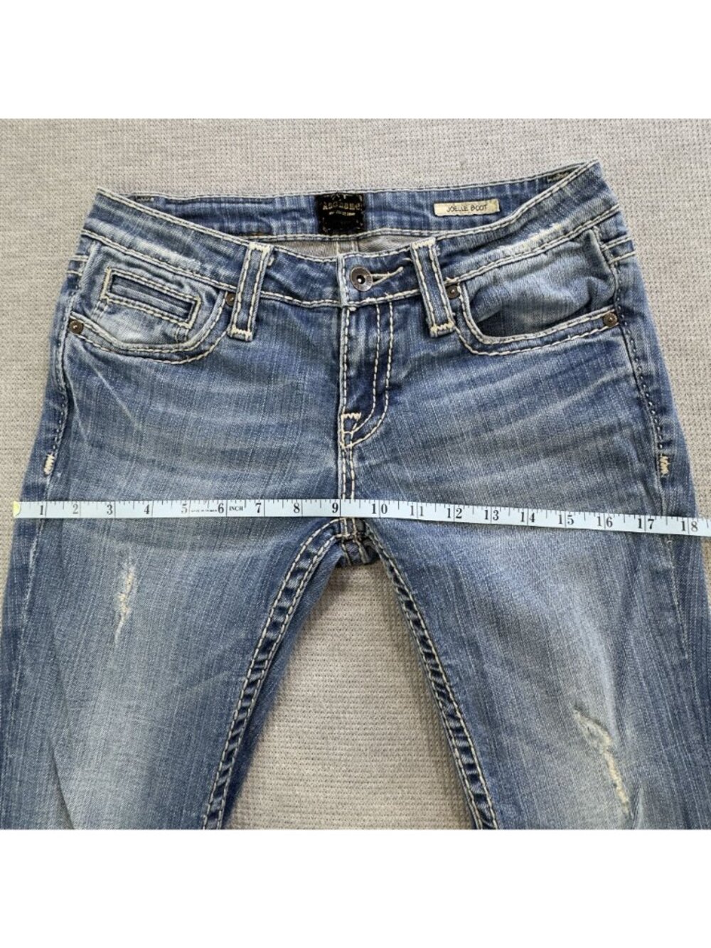 Anoname Joelle Bootcut Jeans Womens Size 27 Distressed Medium Wash Denim 28x32 - Picture 15 of 16